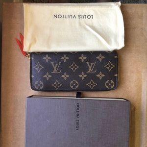 Authentic Louis Vuitton large zippy clemence wallet